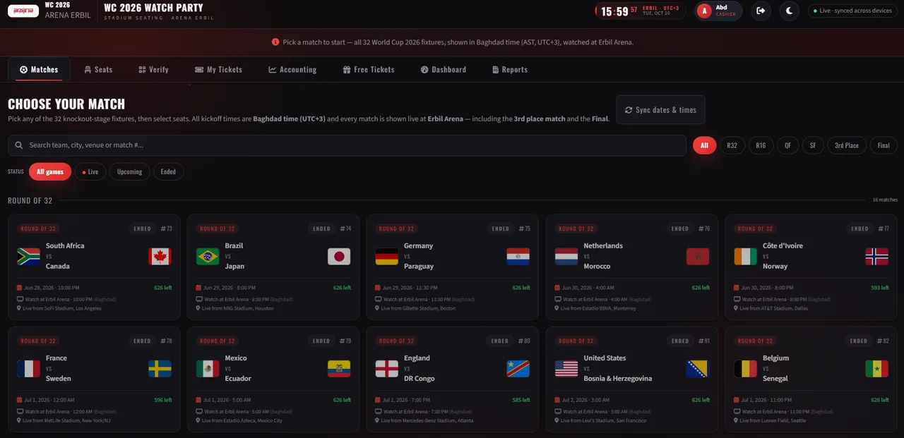 World Cup 2026 Fan Event Ticketing System